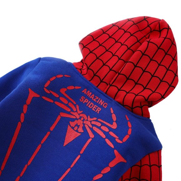 KIDS SPIDERMAN BLUE HOODIE and PANTS SET. - Picture 11 of 14